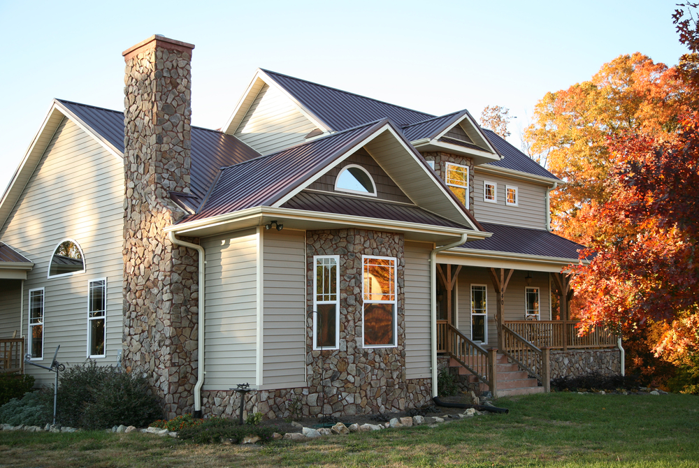home with chimney